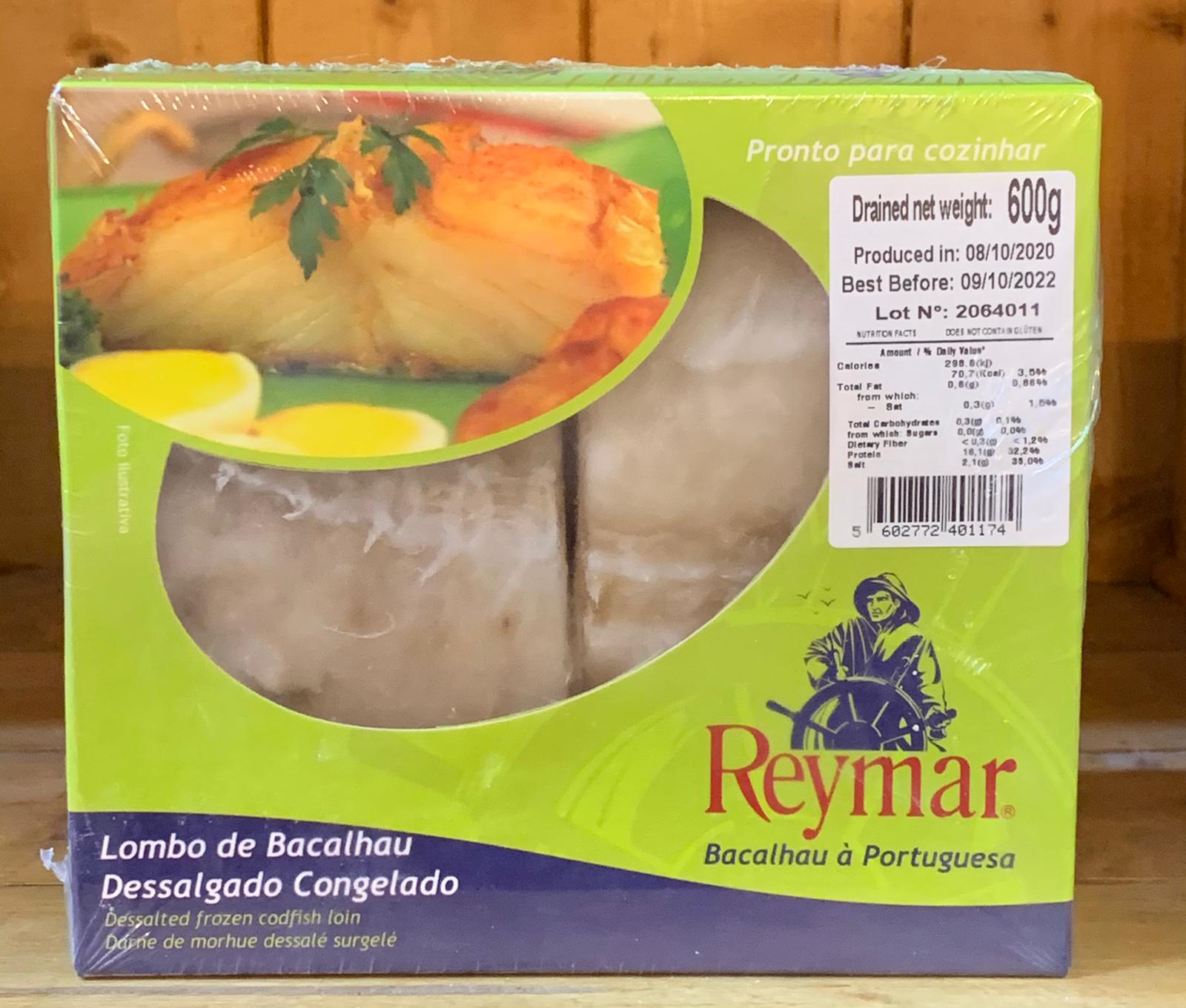 Frozen Cod Fish (Bacalhau Congelado) 600g Reymar x2 cod fillets